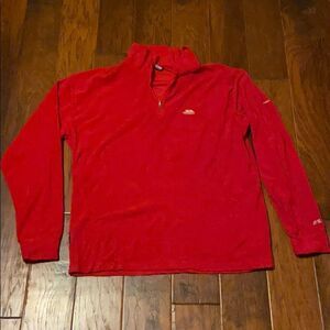 Trespass quarter zip fleece red size xl